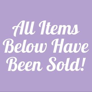 All items below this post have been sold!